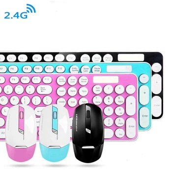 Wireless Gaming Keyboard Punk Round Keycaps Pink Computer Keypad Mouse Kit Set PC Office Home Gamer Keybord Mouse Combo For Girl
Wireless Gaming Keyboard Punk Round Keycaps Pink Computer Keypad Mouse Kit Set PC Office Home Gamer Keybord Mouse Combo For Girl