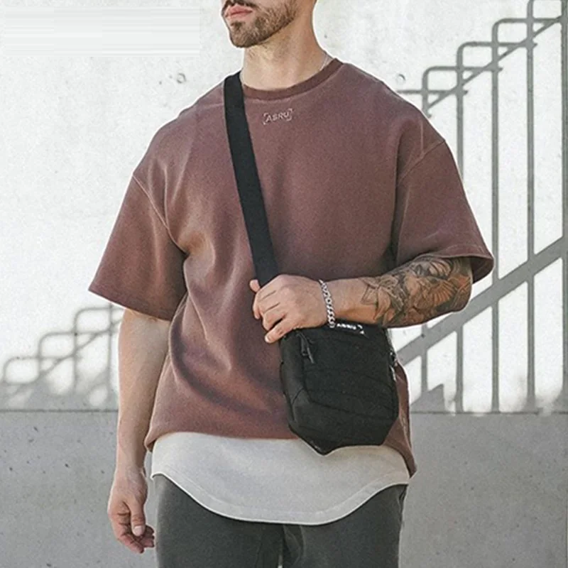 Men's 2020 Summer Sports Short-sleeved T-shirt Men's Loose Large Size Washed and Worn Running Fitness Casual Quickdrying Clothes
Men's 2020 Summer Sports Short-sleeved T-shirt Men's Loose Large Size Washed and Worn Running Fitness Casual Quickdrying Clothes