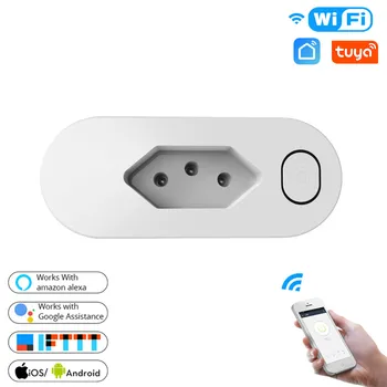 WiFi Smart Plug Outlet Wireless Power Socket Smart Life/Tuya App Remote Control Work with Alexa Google Home No Hub Required BR
WiFi Smart Plug Outlet Wireless Power Socket Smart Life/Tuya App Remote Control Work with Alexa Google Home No Hub Required BR