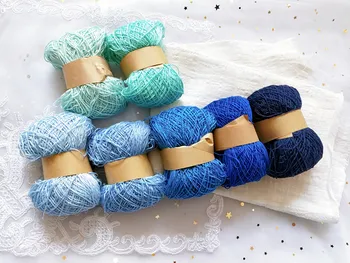 2020 New Blue Series Lace Cotton Yarn DIY Hand Knitting Crochet Garment Doll Lace Yarn 50g/pc 
2020 New Blue Series Lace Cotton Yarn DIY Hand Knitting Crochet Garment Doll Lace Yarn 50g/pc