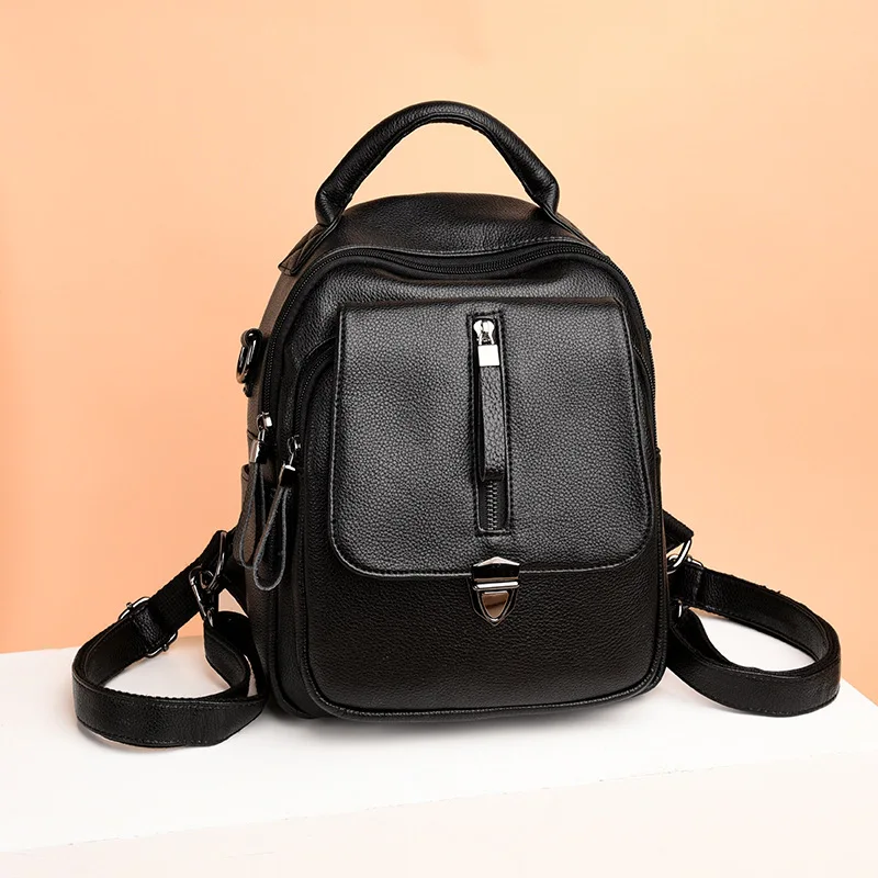2018 New Style Women's Soft Leather Backpack Trend of Fashion Multi-Purpose Backpack Versatile College Style WOMEN'S Bag
2018 New Style Women's Soft Leather Backpack Trend of Fashion Multi-Purpose Backpack Versatile College Style WOMEN'S Bag