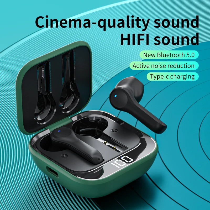 

F09 Wireless Sports Headphones TWS Bluetooth 5.0 Earphones Touch Control Waterproof Earbuds with Mic HD Stereo Music Headset
