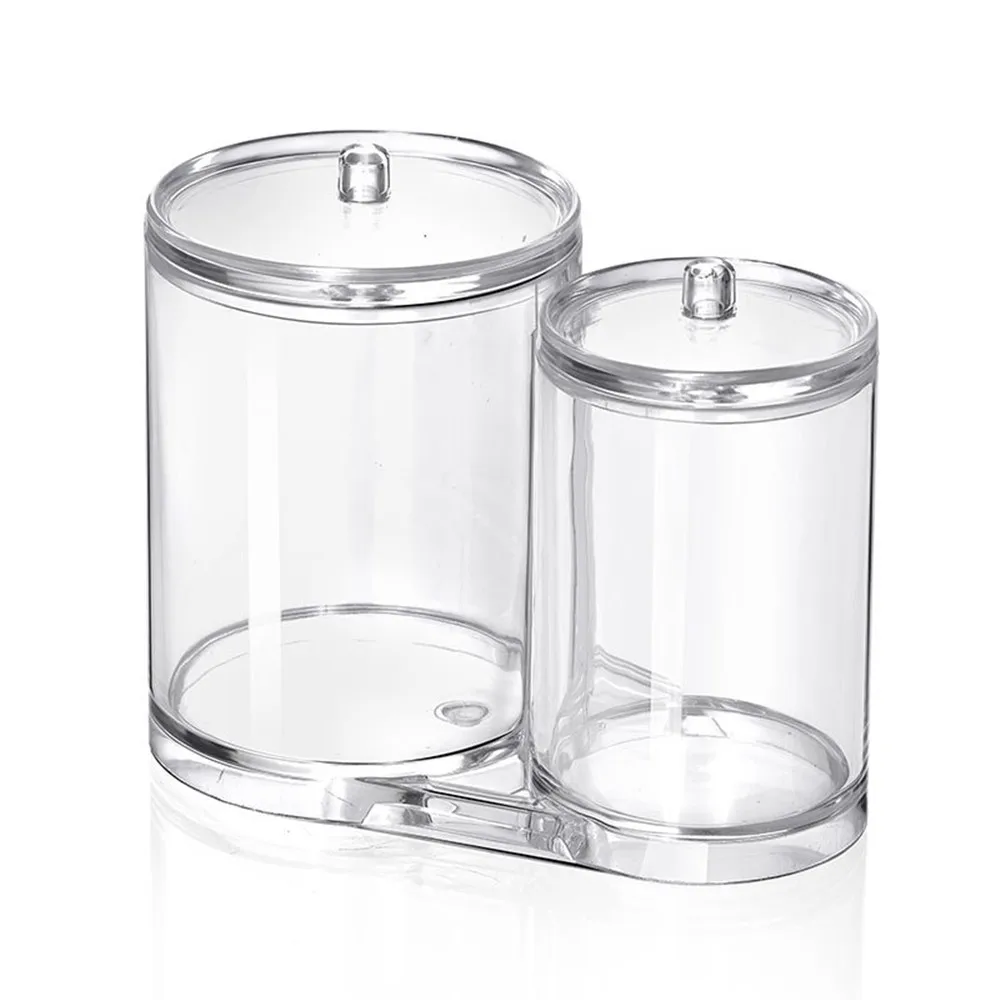 Plastic Transparent Double-piece Desktop Storage Box, Exquisite Jewelry Box, Round Cylinder Cotton Swab Storage and Sorting Box
Plastic Transparent Double-piece Desktop Storage Box, Exquisite Jewelry Box, Round Cylinder Cotton Swab Storage and Sorting Box