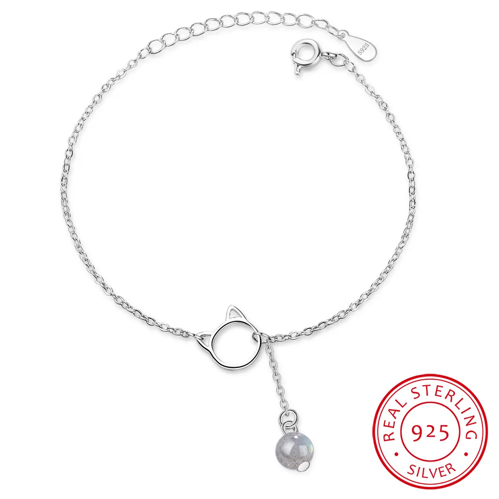 

2019 New Arrivals 925 Sterling Silver Tassel Cat Ball Bracelets & Bangles Fashion Bracelet For Women sterling-silver-jewelry