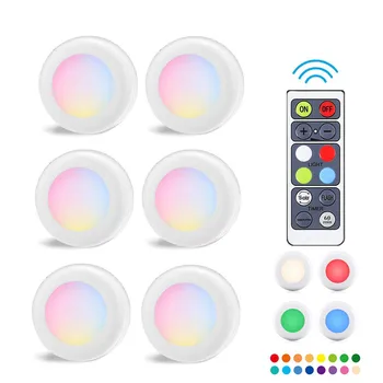 Thrisdar 16 Color RGBWW Dimmable LED Under Cabinet Light With Remote LED Puck Light Wardrobe Kitchen Stair Corridor Night Light
Thrisdar 16 Color RGBWW Dimmable LED Under Cabinet Light With Remote LED Puck Light Wardrobe Kitchen Stair Corridor Night Light