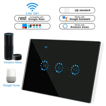 Smart Home WiFi Touch Blinds Curtain Switch APP Voice Control Switch EU/UK/US Standard Mechanica Shutter Motor Door Smart Switch
Smart Home WiFi Touch Blinds Curtain Switch APP Voice Control Switch EU/UK/US Standard Mechanica Shutter Motor Door Smart Switch