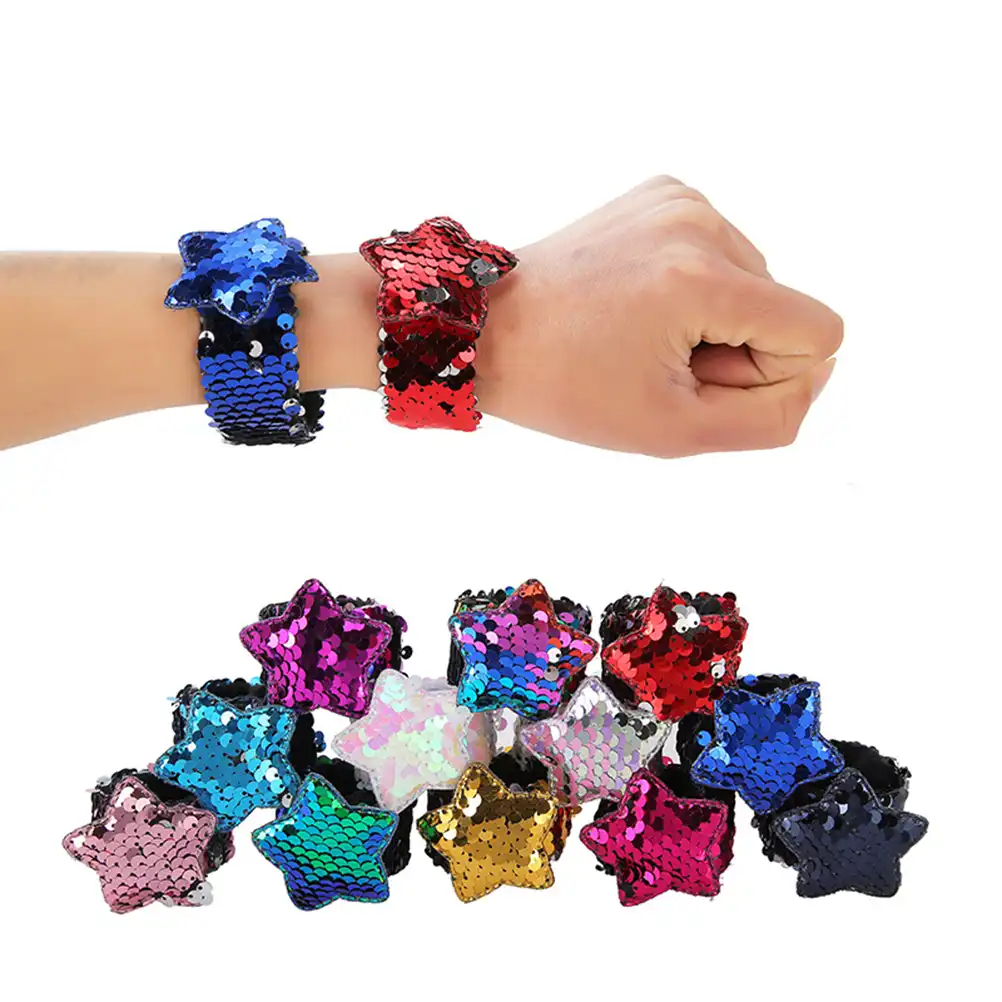 sequins love heart shape mermaid beads delicate cute clap
