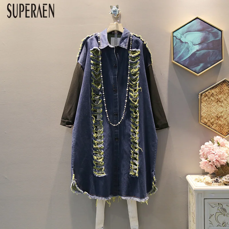 SuperAen 2019 Autumn New Korean Style Denim Women Shirts Fashion Long-sleeved Ladies Blouses Loose Pluz Size Women Clothing
SuperAen 2019 Autumn New Korean Style Denim Women Shirts Fashion Long-sleeved Ladies Blouses Loose Pluz Size Women Clothing