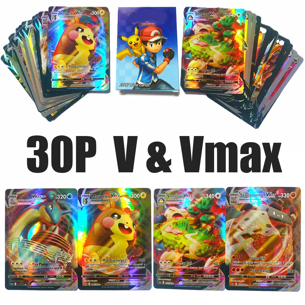 Pokemon Trading Card 30Pcs V&Vmax Pokémon Booster Flash Card Sword & Shield Series Card Monster Trade Card Kids Gift
Pokemon Trading Card 30Pcs V&Vmax Pokémon Booster Flash Card Sword & Shield Series Card Monster Trade Card Kids Gift