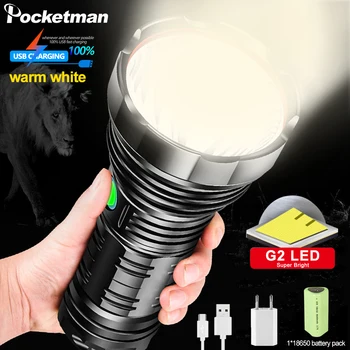 Most Powerful Flashlight G2 LED Torch USB Rechargeable LED Flashlight Waterproof Torch Searchlight Super Bright Hand Light
Most Powerful Flashlight G2 LED Torch USB Rechargeable LED Flashlight Waterproof Torch Searchlight Super Bright Hand Light