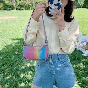 Outdoor Shopping Accessaries Supplies Casual Women PU Leather Handbags Portable Rainbow Travel Zip Shoulder Totes Bag
Outdoor Shopping Accessaries Supplies Casual Women PU Leather Handbags Portable Rainbow Travel Zip Shoulder Totes Bag