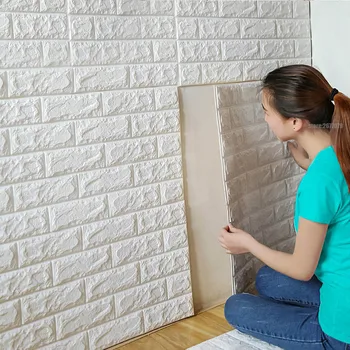 77*70cm 3D Brick Pattern Anti-collision Sponge Wallpaper Bedroom Living Room Modern Wall Background TV Decoration Wallpaper
77*70cm 3D Brick Pattern Anti-collision Sponge Wallpaper Bedroom Living Room Modern Wall Background TV Decoration Wallpaper