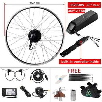 Electric Bike Kit with Battery 12.5Ah 36V 350W 28'' 700C Screwed Freewheel Black Rear Brushless Gear Hub Motor Wheel Ebike Kit
Electric Bike Kit with Battery 12.5Ah 36V 350W 28'' 700C Screwed Freewheel Black Rear Brushless Gear Hub Motor Wheel Ebike Kit