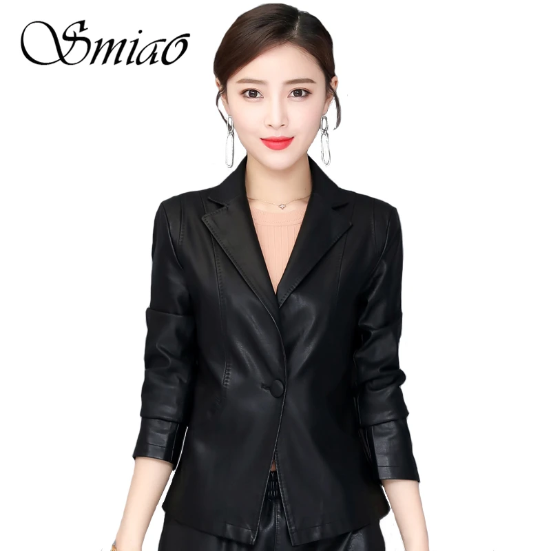 Plus Size 5XL Women Pu Leather Jacket 2019 Autumn Winter Slim Moto & Biker Jacket Pu Leatger Blazers Outwear Elegant Coat Female 
Plus Size 5XL Women Pu Leather Jacket 2019 Autumn Winter Slim Moto & Biker Jacket Pu Leatger Blazers Outwear Elegant Coat Female