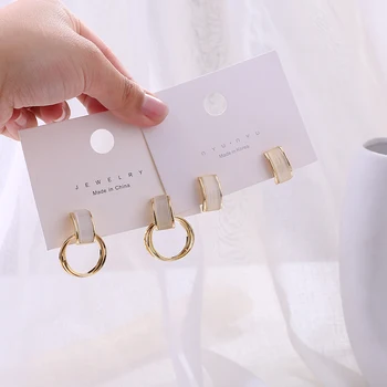 Fashion Simple Geometric Circular Delicate Opal Earrings Stone Minimalist Style Round Earrings for Women Wedding Accessories 888
Fashion Simple Geometric Circular Delicate Opal Earrings Stone Minimalist Style Round Earrings for Women Wedding Accessories 888