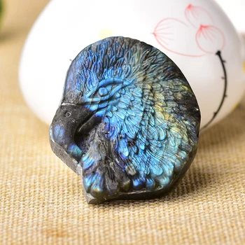 Natural Crystal Labrador Stone Carving Animal Eagle Head Healing Stone Home Decoration For Geomancy Spirit DIY Gift 1PC
Natural Crystal Labrador Stone Carving Animal Eagle Head Healing Stone Home Decoration For Geomancy Spirit DIY Gift 1PC