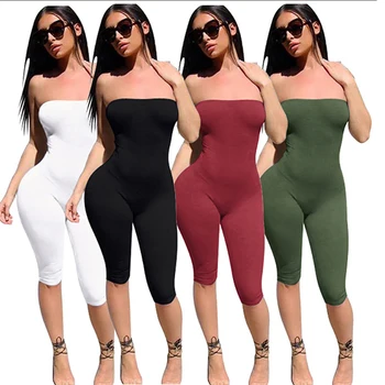 2020 Women Bodycon Playsuits And Jumpsuits Black Skinny Glitter Strapless Tube Romper Sleeveless Streetwear Female 
2020 Women Bodycon Playsuits And Jumpsuits Black Skinny Glitter Strapless Tube Romper Sleeveless Streetwear Female