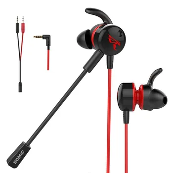 SOMiC G618I In-ear Gaming Earphones 3.5mm Ear-hook Dual Microphone Earphones Headset with In-line+ Pluggable Mic For Phone Game
SOMiC G618I In-ear Gaming Earphones 3.5mm Ear-hook Dual Microphone Earphones Headset with In-line+ Pluggable Mic For Phone Game