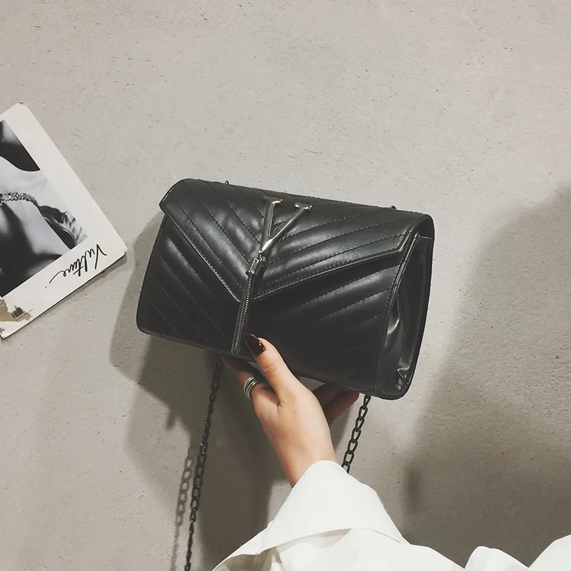 Elegant Chain Small Bag Women's 2018 New Style Embroidery Line Square Sling Bag Korean-style Versatile Shoulder Bag Fashion Shou
Elegant Chain Small Bag Women's 2018 New Style Embroidery Line Square Sling Bag Korean-style Versatile Shoulder Bag Fashion Shou