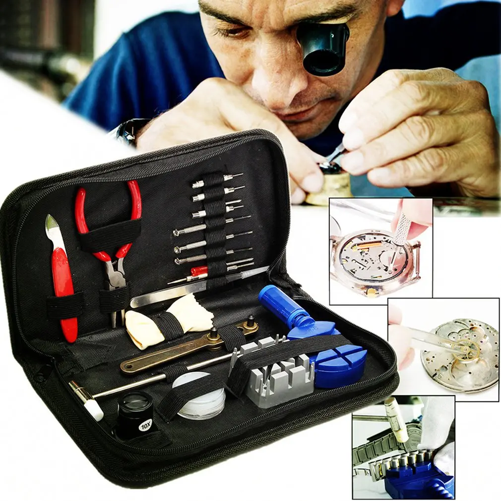 19PCS/SET Watch Repair Tool Suit For Watches Battery Accessories Watch Repair Watchmaker Watch Repair Kit Pin Remover Tool 
19PCS/SET Watch Repair Tool Suit For Watches Battery Accessories Watch Repair Watchmaker Watch Repair Kit Pin Remover Tool