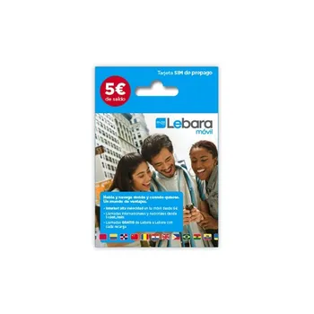 Lebara prepaid SIM card with 5 €/balance for national and international calls-Internet 4G with coverage vodafone
Lebara prepaid SIM card with 5 €/balance for national and international calls-Internet 4G with coverage vodafone