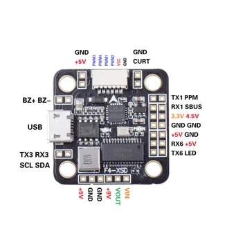 Betaflight F4-XSD Flight Controller Board 2-6S Built-in OSD 5V 9V BEC for Mini 150 130 FPV Racer Drone Support SBUS PPM RX
Betaflight F4-XSD Flight Controller Board 2-6S Built-in OSD 5V 9V BEC for Mini 150 130 FPV Racer Drone Support SBUS PPM RX