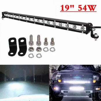 54W LED Light Bar Slim Single Row Offroad Roof Fog Lamp Work Light Bar Spotlight Flood Lamp Tractor Truck Jeep A
54W LED Light Bar Slim Single Row Offroad Roof Fog Lamp Work Light Bar Spotlight Flood Lamp Tractor Truck Jeep A
