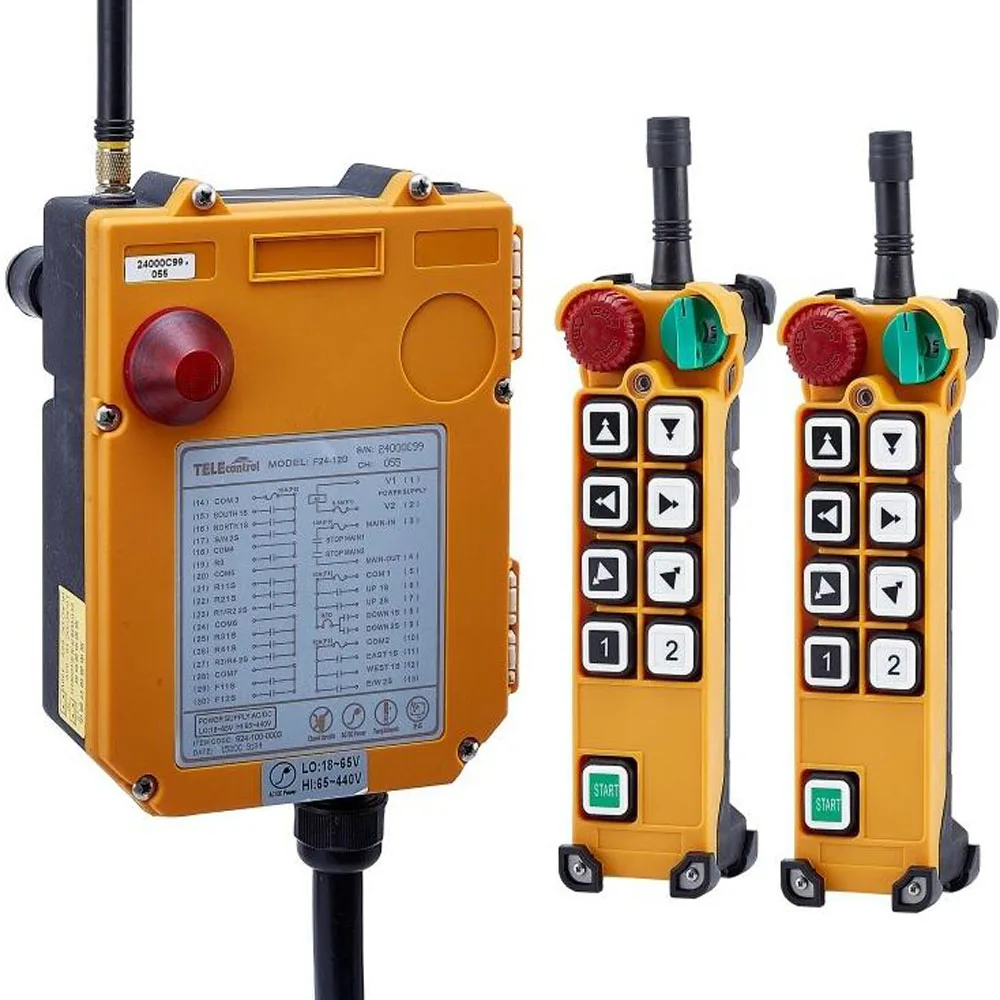 TELECRANE Wireless Single Speed Industrial Remote Controller Electric Hoist Remote Control 2 Transmitter + 1 Receiver F24-8S
TELECRANE Wireless Single Speed Industrial Remote Controller Electric Hoist Remote Control 2 Transmitter + 1 Receiver F24-8S