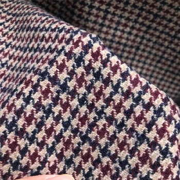 Free ship 80% wool tweed fabric black and wine and beige three color weaved houndstooth 59" width by meter
Free ship 80% wool tweed fabric black and wine and beige three color weaved houndstooth 59" width by meter
