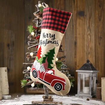 New Christmas Decorations Forest Elderly Car Christmas Socks Linen Plaid Christmas Socks Gift Bag
New Christmas Decorations Forest Elderly Car Christmas Socks Linen Plaid Christmas Socks Gift Bag