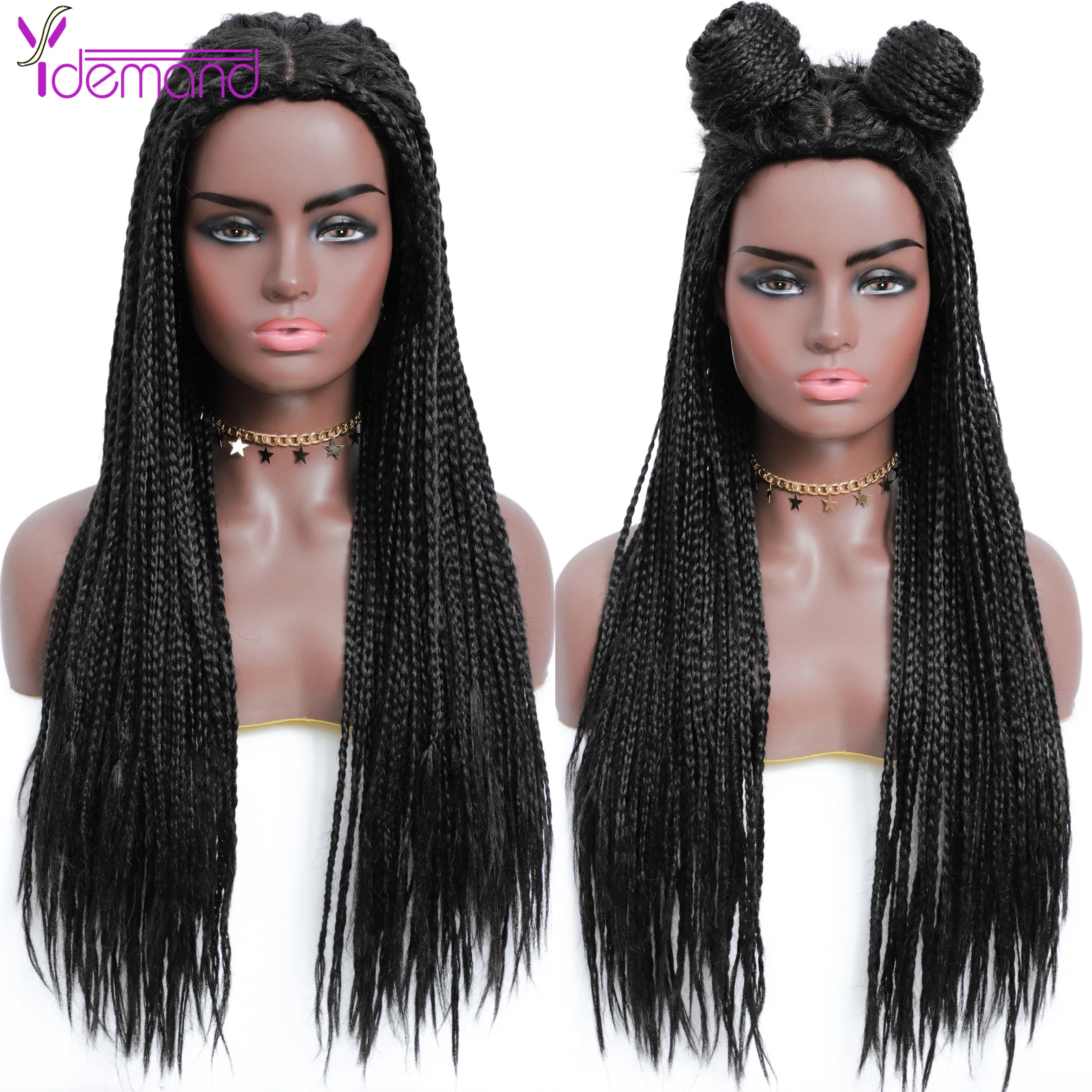 Y demand Box Braids Wigs Long Black Synthetic None Lace Wigs for Women Heat Resistant Cosplay Wig Two Tone Braided
Y demand Box Braids Wigs Long Black Synthetic None Lace Wigs for Women Heat Resistant Cosplay Wig Two Tone Braided