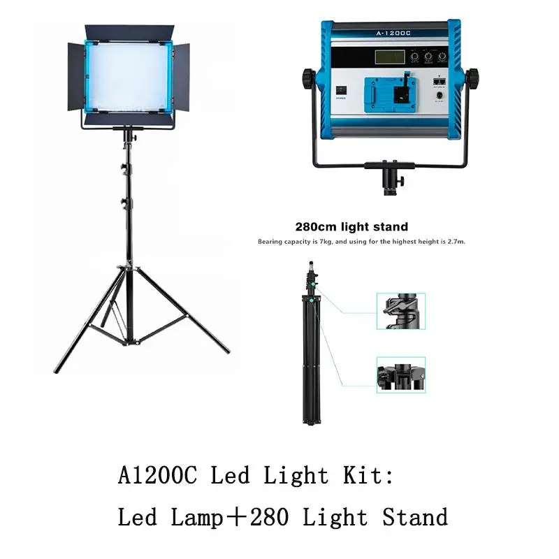 Yidoblo A-1200C Video Film LED Lamp light RGB led light multi color for led panel light broadcast Lamp APP control tripod
Yidoblo A-1200C Video Film LED Lamp light RGB led light multi color for led panel light broadcast Lamp APP control tripod