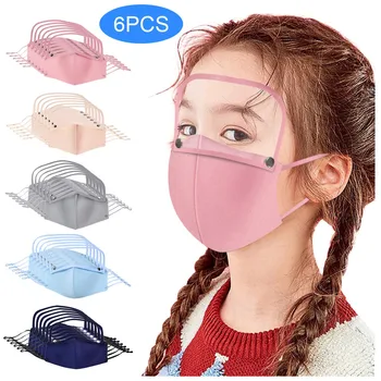6PCS Kids Reusable Face Mask with Eyes Shield Face Shield Cloth Breathable Mouth Cover Washable Mouth Mask Windproof mondmaskers
6PCS Kids Reusable Face Mask with Eyes Shield Face Shield Cloth Breathable Mouth Cover Washable Mouth Mask Windproof mondmaskers