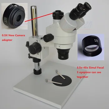 FYSCOPE New Camera 0.5x c-mount 3.5X-45X Simul Focal Trinocular mobile phone repair Microscope Large size base
FYSCOPE New Camera 0.5x c-mount 3.5X-45X Simul Focal Trinocular mobile phone repair Microscope Large size base