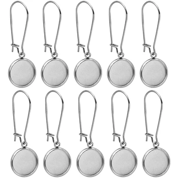 50Pcs Earring Bezel Cabochon Earring Settings 12mm Ear Wire Hooks Blanks for Jewelry Making Findings DIY Crafts
50Pcs Earring Bezel Cabochon Earring Settings 12mm Ear Wire Hooks Blanks for Jewelry Making Findings DIY Crafts