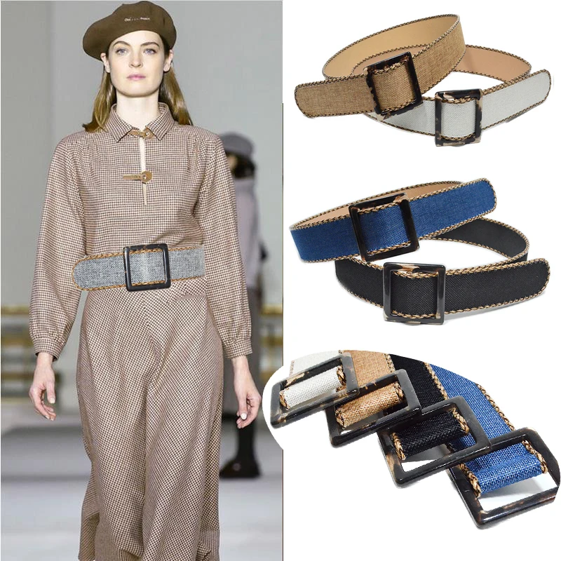 Luxury 2020 New Ladies Check Pattern Weave Wide Belt Unisex Retro Wild Hand-woven Resin Square Buckle Decorative Belt Bg-1353
Luxury 2020 New Ladies Check Pattern Weave Wide Belt Unisex Retro Wild Hand-woven Resin Square Buckle Decorative Belt Bg-1353