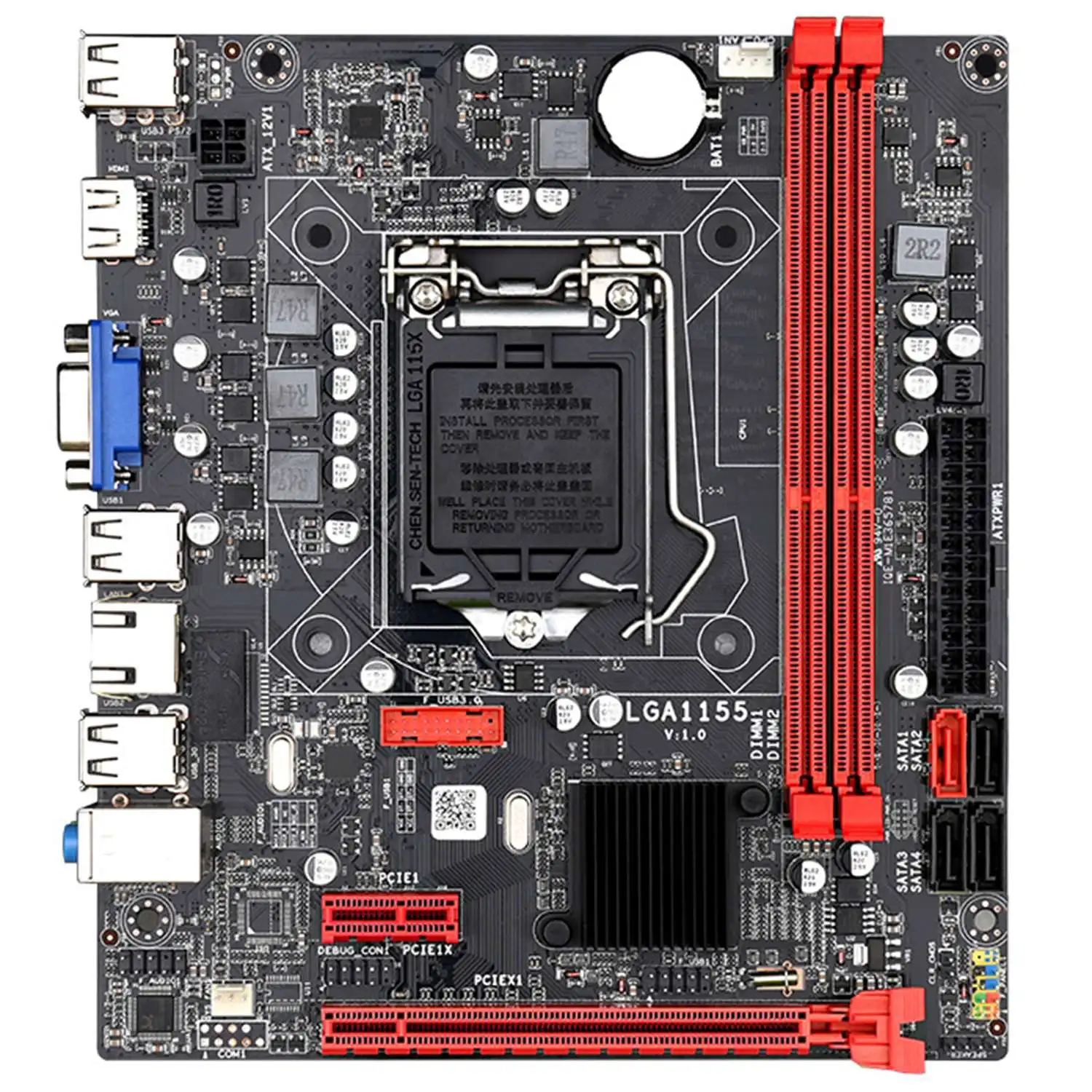 

1 Pcs Black LGA1155 B75M Desktop Computer Motherboard B75 Socket LGA 1155 for i3 i5 i7 DDR3 16G Micro-ATX New Mainboard