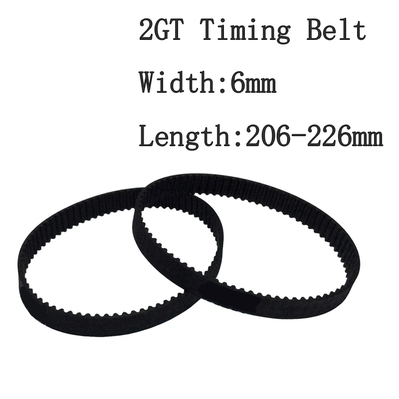 2pcs/set 2GT Timing Belt Customization Closed Loop Gt2 Timing Belt Width 6mm Length 206-226mm 3D Printer Toothed Conveyor Belt
2pcs/set 2GT Timing Belt Customization Closed Loop Gt2 Timing Belt Width 6mm Length 206-226mm 3D Printer Toothed Conveyor Belt