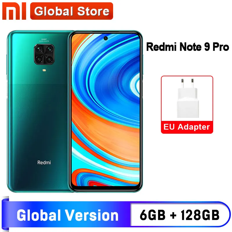 В наличии глобальная версия смартфона Redmi Note 9 Pro 6 ГБ 128 NFC Восьмиядерный Snapdragon 720G 64