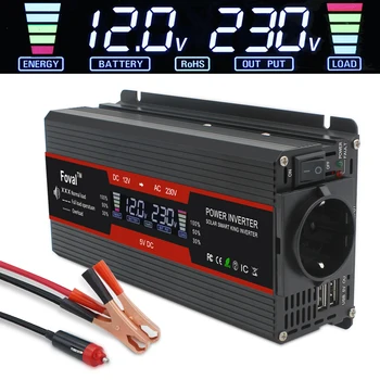 5000W power inverter Modified Sine Wave LCD display DC 12V to AC 220V Solar 2 USB car Transformer Convert EU socket
5000W power inverter Modified Sine Wave LCD display DC 12V to AC 220V Solar 2 USB car Transformer Convert EU socket