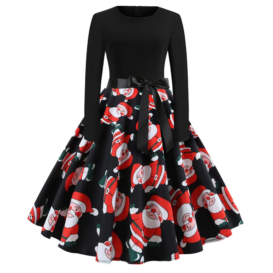 2019 Women's Winter Christmas Santa Claus Print Big Swing Draped A-Line Ruffle Patchwork Simple Long Sleeve Midi Party Dress XXL
2019 Women's Winter Christmas Santa Claus Print Big Swing Draped A-Line Ruffle Patchwork Simple Long Sleeve Midi Party Dress XXL