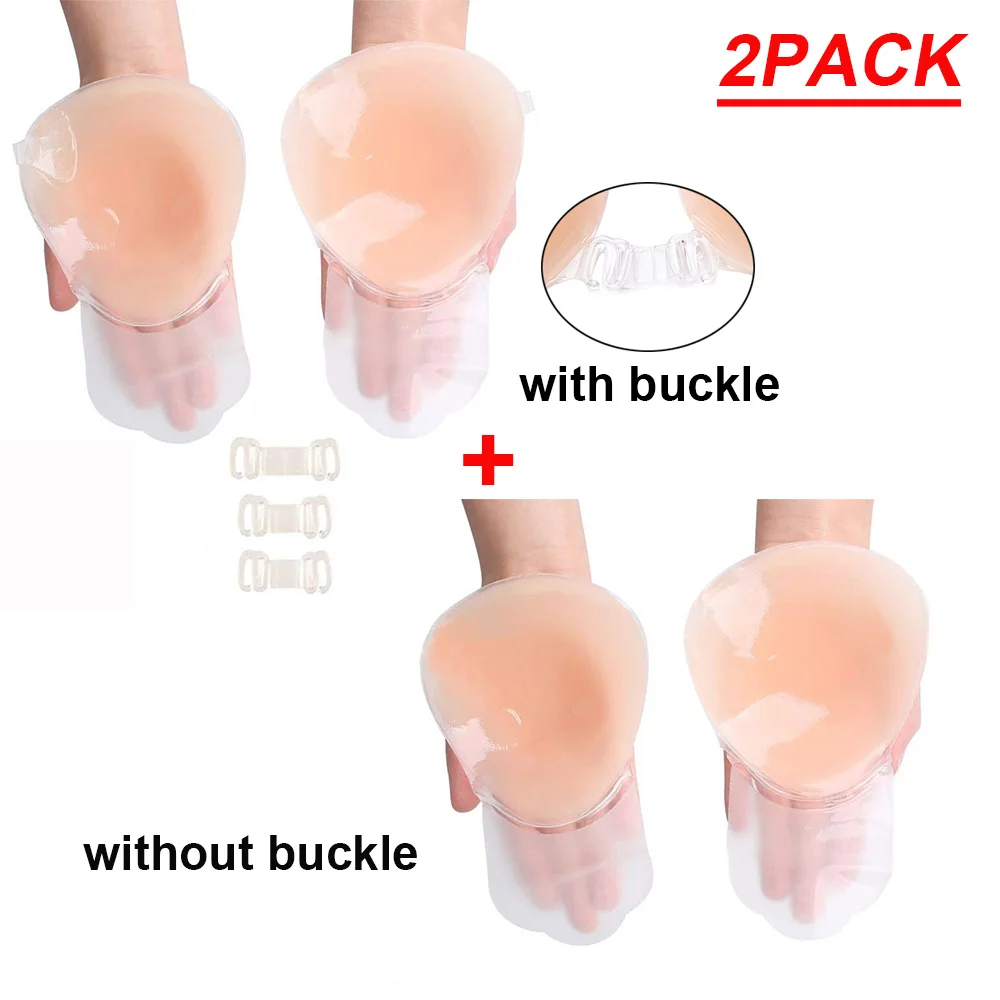 2pairs womengather with buckle silicone bra skin glue can be reused invisible ultra-thin breast paste is suitable size A-C cup
2pairs womengather with buckle silicone bra skin glue can be reused invisible ultra-thin breast paste is suitable size A-C cup