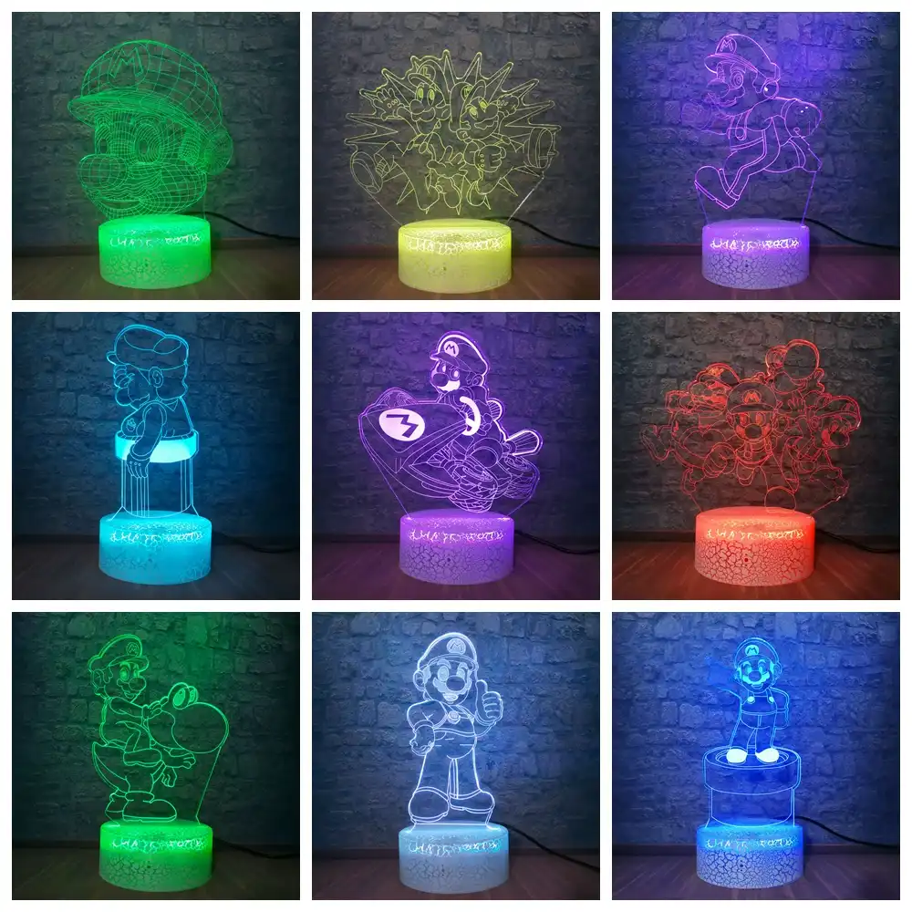 night light touch switch 7 color change with usb for birthday