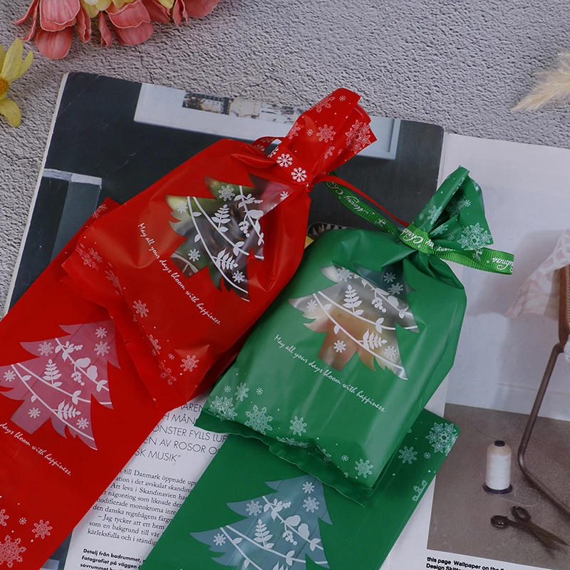 christmas tree snowflake plastic bags bake cookies biscuit candy