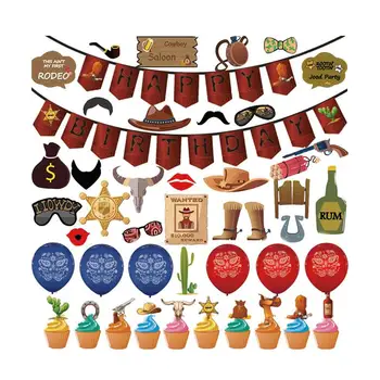 1 Set Birthday Balloons Cake Topper Western Theme Spiral Party Favors Photo Props Banner Decor for Ornaments
1 Set Birthday Balloons Cake Topper Western Theme Spiral Party Favors Photo Props Banner Decor for Ornaments