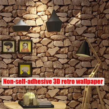 Non-self-adhesive 3D Retro Wallpaper Walls Home KTV Decoration Accessories Waterproof Brick Stone PVC Wall Paper Home Décor Bape 
Non-self-adhesive 3D Retro Wallpaper Walls Home KTV Decoration Accessories Waterproof Brick Stone PVC Wall Paper Home Décor Bape