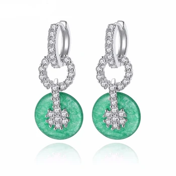 LUALA Designable Fashion Brand Jewelry Green Coloring Stone Circle Pendant Drop Earrings For Women Party Jewelry Accessories
LUALA Designable Fashion Brand Jewelry Green Coloring Stone Circle Pendant Drop Earrings For Women Party Jewelry Accessories