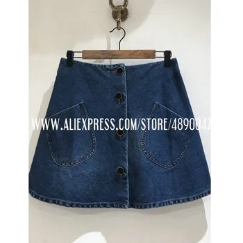 Sexy women's denim mini skirt fashion summer mid-waist blue denim skirt sexy street casual wear Large pocket A word skirt
Sexy women's denim mini skirt fashion summer mid-waist blue denim skirt sexy street casual wear Large pocket A word skirt
