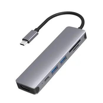 6in1 USB Type C Hub Adapter with 4K HDMI Multiport Card Reader USB3.0 TF PD Video Multi Ports Adapter
6in1 USB Type C Hub Adapter with 4K HDMI Multiport Card Reader USB3.0 TF PD Video Multi Ports Adapter