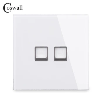 Coswall Crystal Tempered Glass Panel 2 Gang RJ45 CAT5E Internet Jack Wall Data Socket Computer Outlet White Black Grey Gold
Coswall Crystal Tempered Glass Panel 2 Gang RJ45 CAT5E Internet Jack Wall Data Socket Computer Outlet White Black Grey Gold